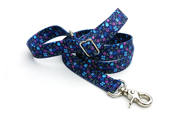 Blueberry Fields Polyester Adjustable Handle Leash
