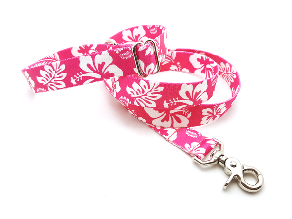 Hawaiian Pink Adjustable Handle Leash