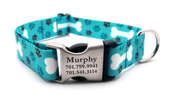 OH MY DOG Polyester Webbing Dog Collar with Laser Engraved Personalized Buckle - Flying Dog Collars
